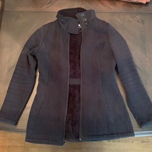 North Face black quilted jacket